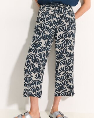 Cecil Viscose Print Broek Neele - Dark Petrol Blue