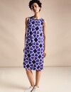 Street One Viscose Print Jurk - Violet Blue