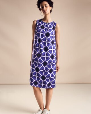 Street One Viskose Print Kleid - Violet Blue