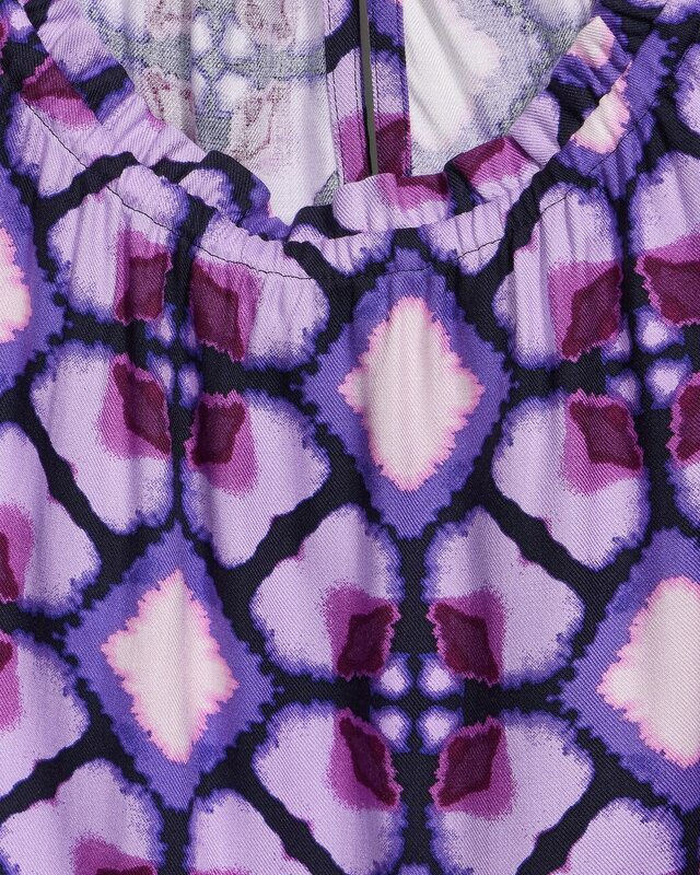 Street One Viscose Print Dress - Bellflower Lilac