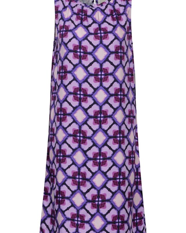 Street One Viscose Print Dress - Bellflower Lilac
