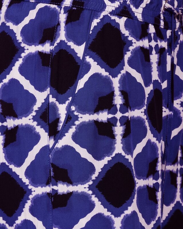 Street One Viscose Pants with Print - Violet Blue