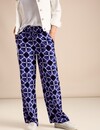 Street One Viscose Broek met Print - Violet Blue