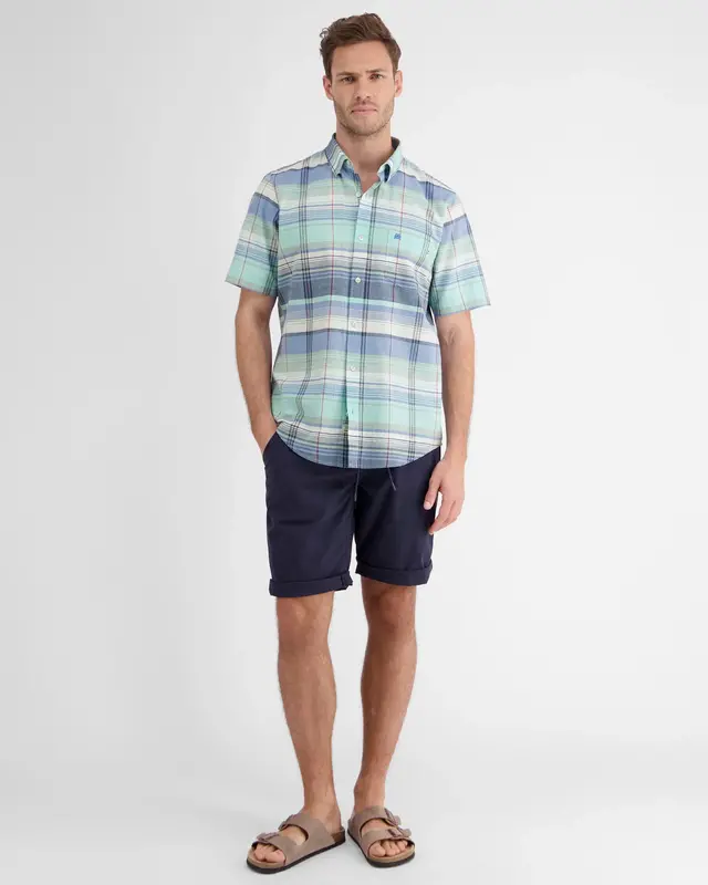 Lerros Karo Kurzarm Shirt - Iced Mint