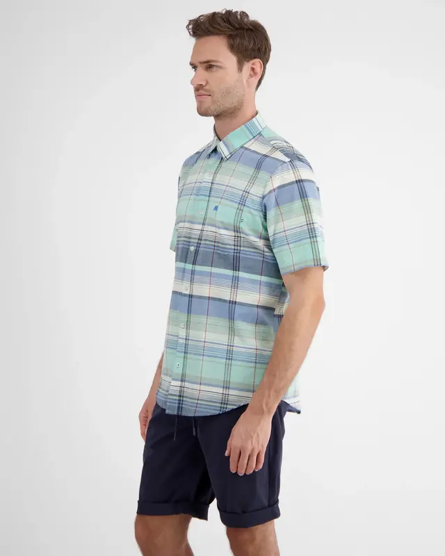 Lerros Karo Kurzarm Shirt - Iced Mint