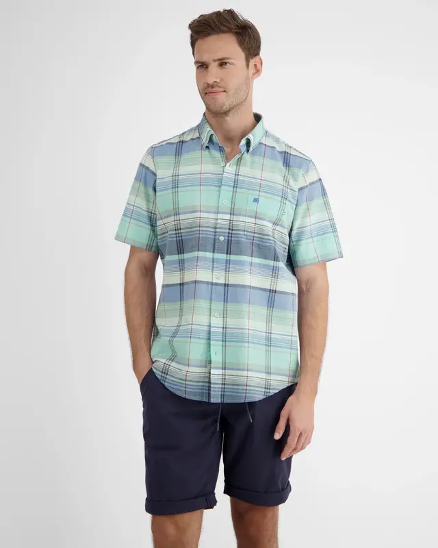 Lerros Karo Kurzarm Shirt - Iced Mint