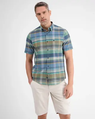 Lerros Karo Kurzarm Shirt - Desert Sand