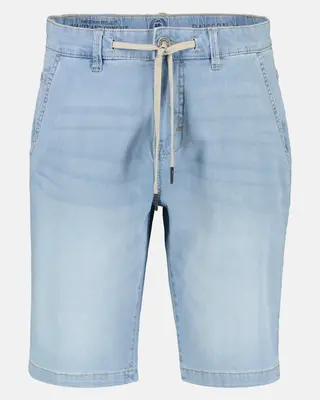 Lerros Light Denim Bermuda - Light Blue Used Wash