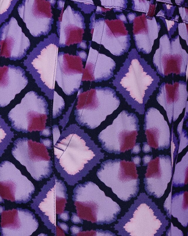 Street One Paperbag Short met Print - Bellflower Lilac