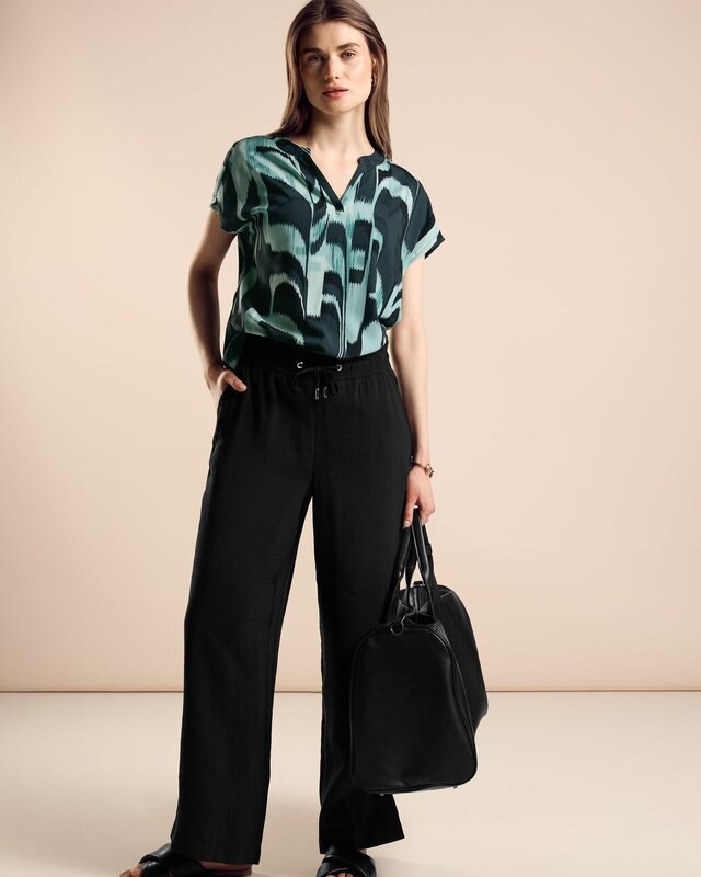 Street One Blouseshirt with Print - Hunter Green