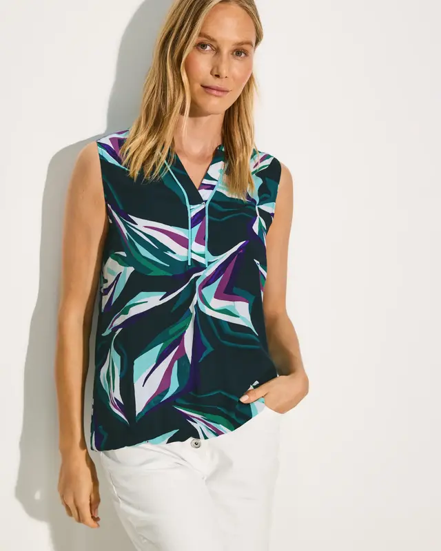Cecil Print Bluse - Fir Green