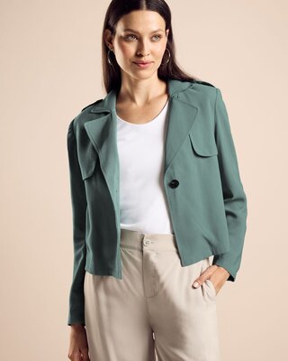 Street One Korte Trenchcoat - Seafoam Green