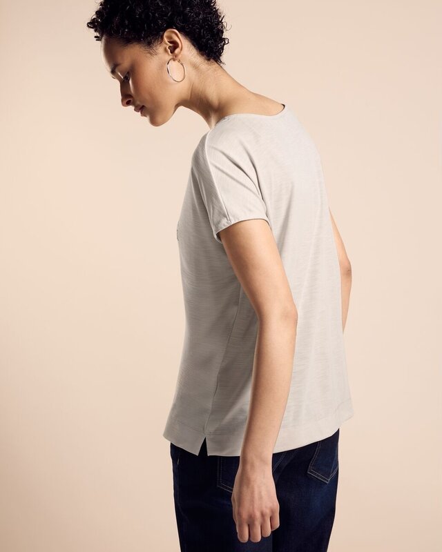 Street One Shirt met Belettering - Smooth Sand Beige