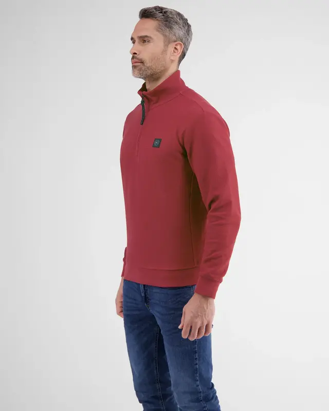 Lerros Sweatpullover mit Struktur - Deep Garnet Red