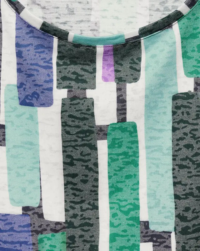 Cecil T-Shirt mit Burn-Out - Fir Green