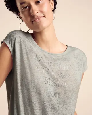 Street One T-Shirt met Tekst - Smooth Sand Beige