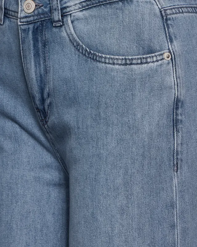 Street One Jeans with Wide Legs - Light Blue Washed