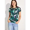 Burn-Out T-Shirt met Print - Fir Green