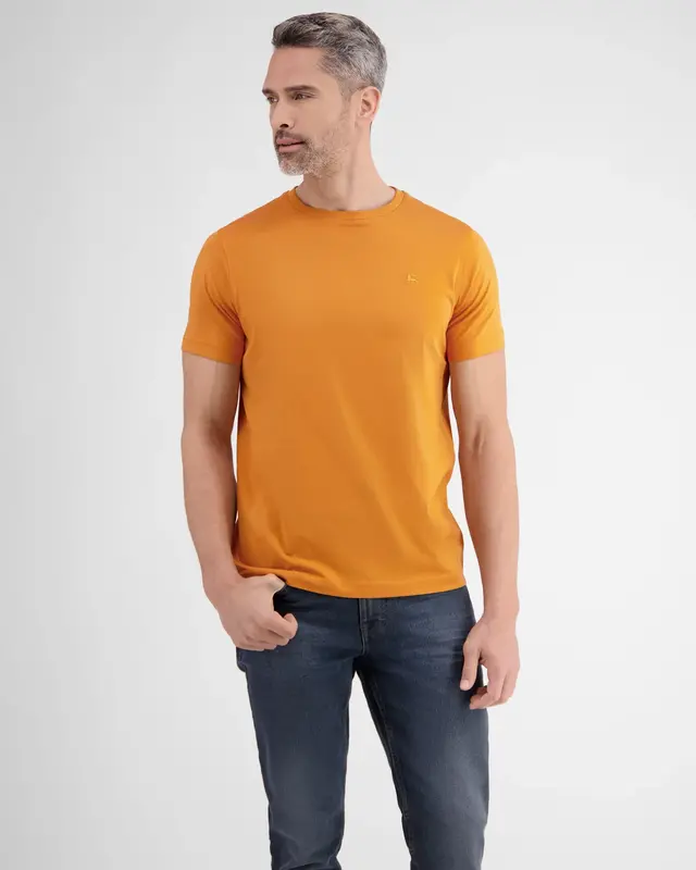 Lerros T-Shirt mit Rundhalsausschnitt - Pumpkin Orange