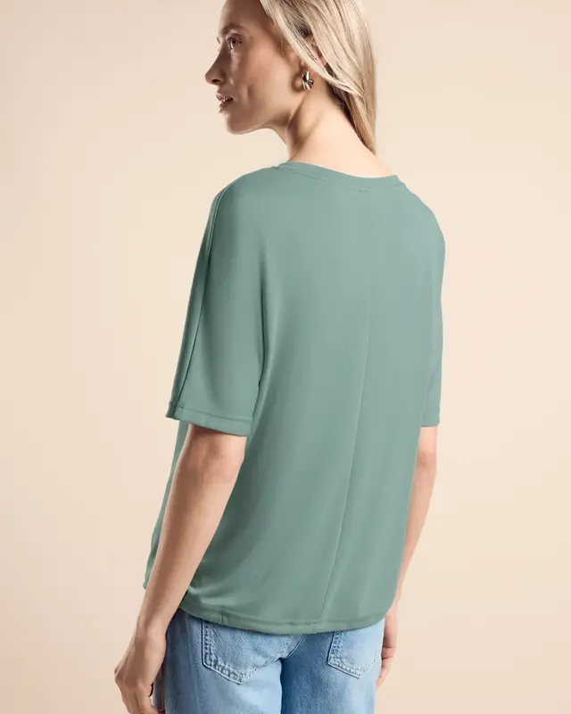 Street One Shirt with Drawstring - Seafoam Green