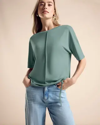Street One Shirt mit Tunnelzug - Seafoam Green