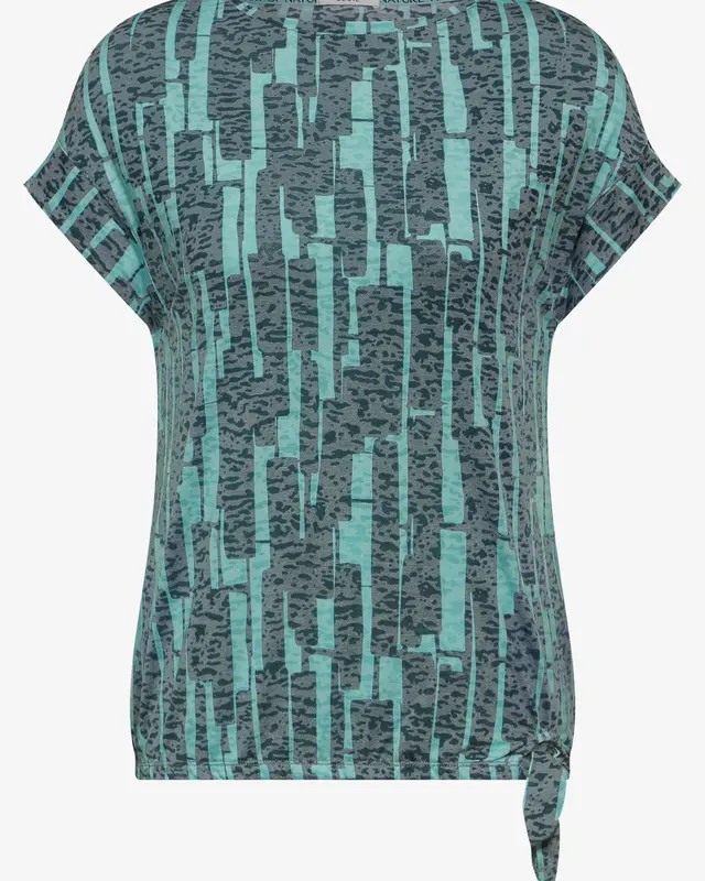 Cecil T-Shirt with Burn-Out Look - Fir Green
