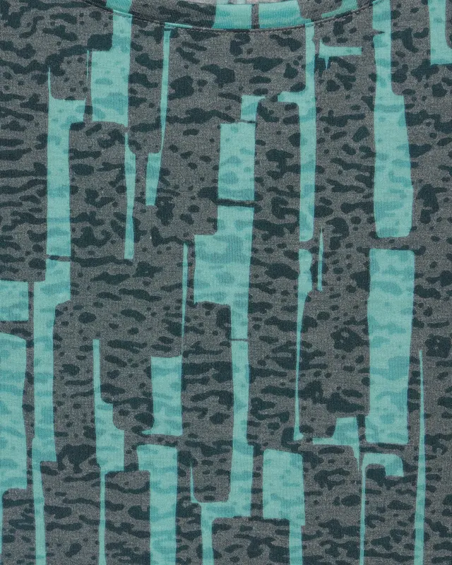 Cecil T-Shirt mit Burn-Out Look - Fir Green