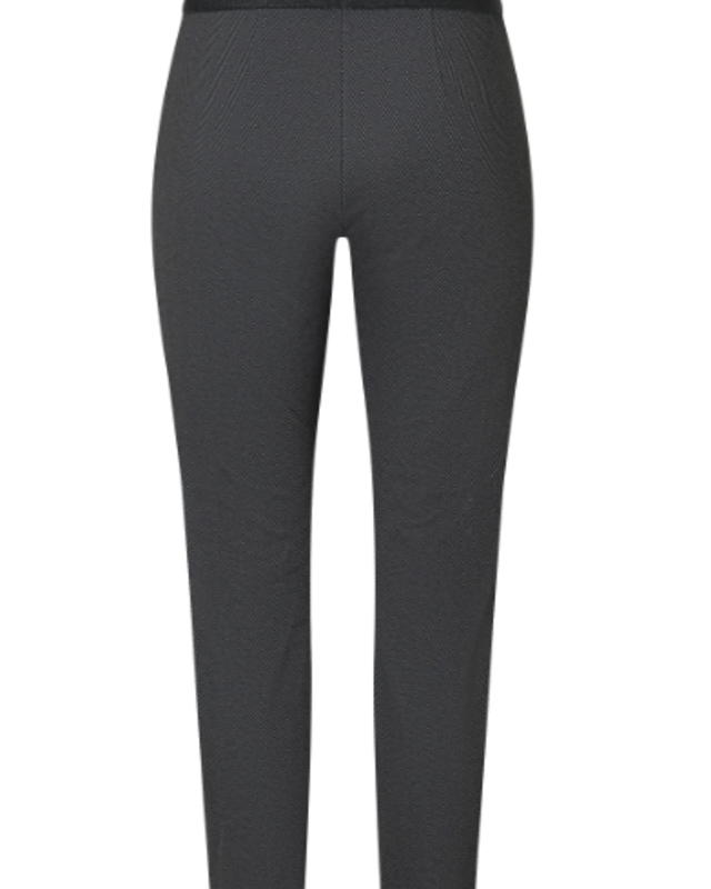 Mac Jeans Jersey Easy Smart Pants - Silver Zigzag