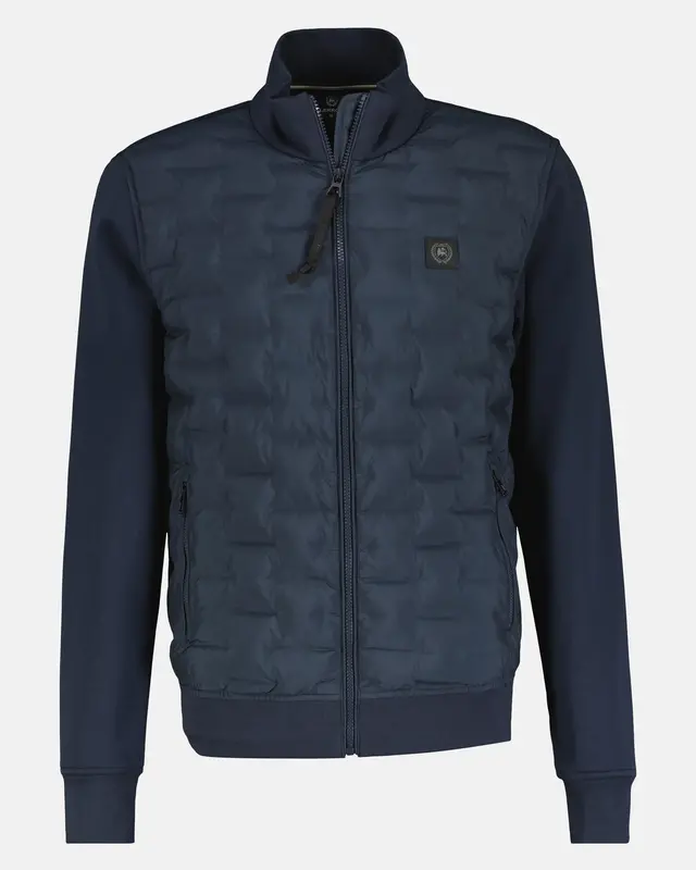 Lerros Sweatjacke mit Wattierte Vorderseite - Classic Navy