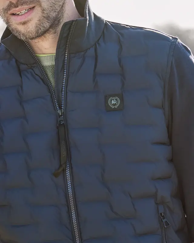 Lerros Sweatjack Gewatteerde Voorkant - Classic Navy