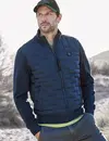 Lerros Sweatjacke with Quilted Front - Classic Navy