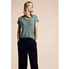 T-Shirt met Glanzende Look - Seafoam Green