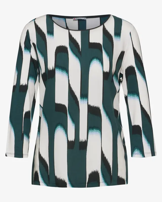 Street One Bedrukt Shirt Evi - Hunter Green