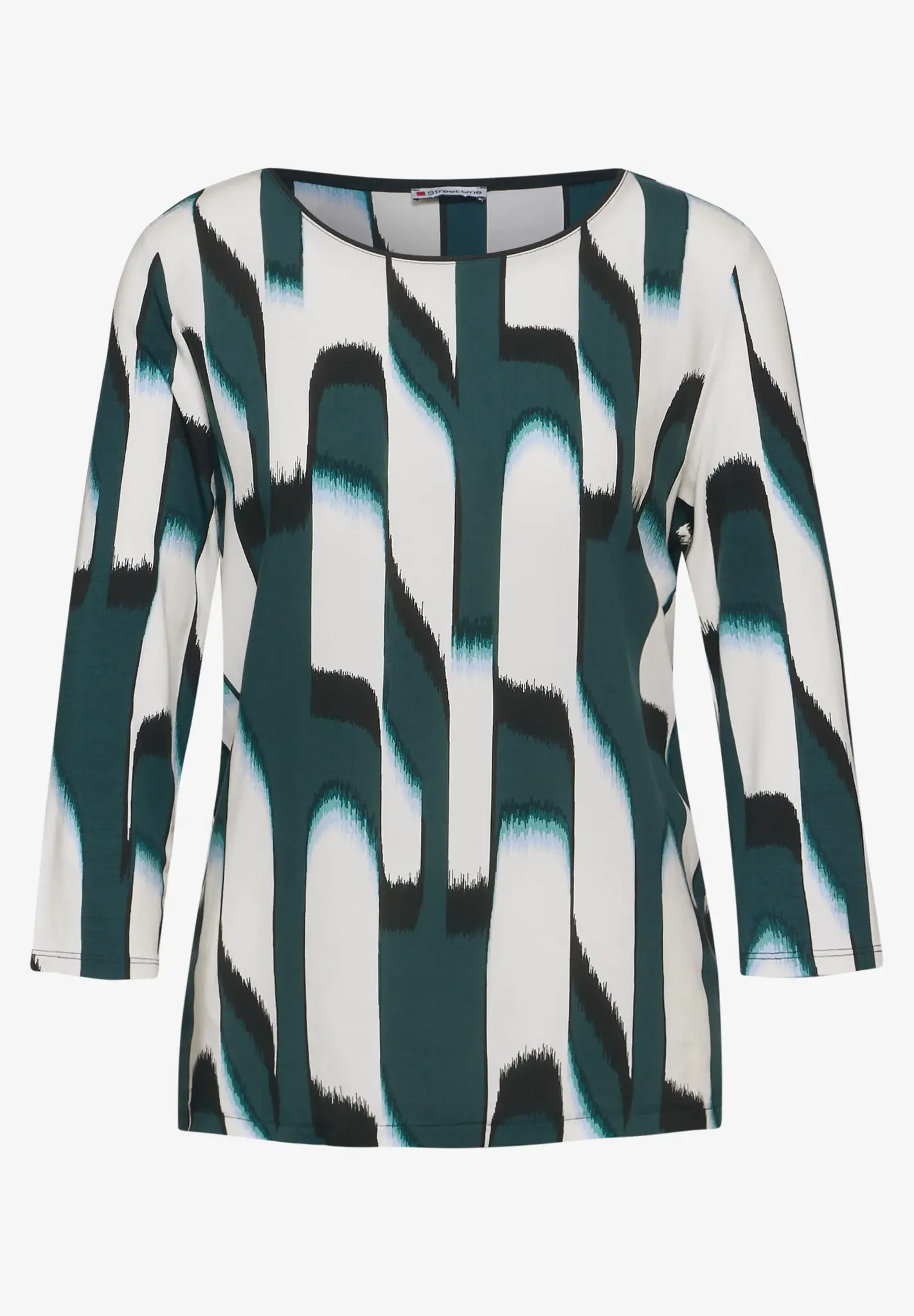 Street One Shirt with Print Evi - Hunter Green