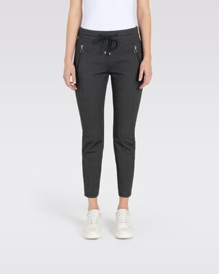 Mac Jeans Jersey Easy Smart Hose - Silver Zigzag