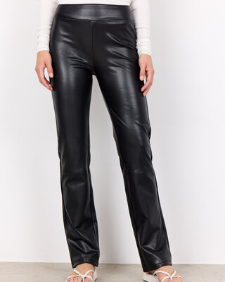 Soyaconcept Kunstleren Broek Haida 1 - Black