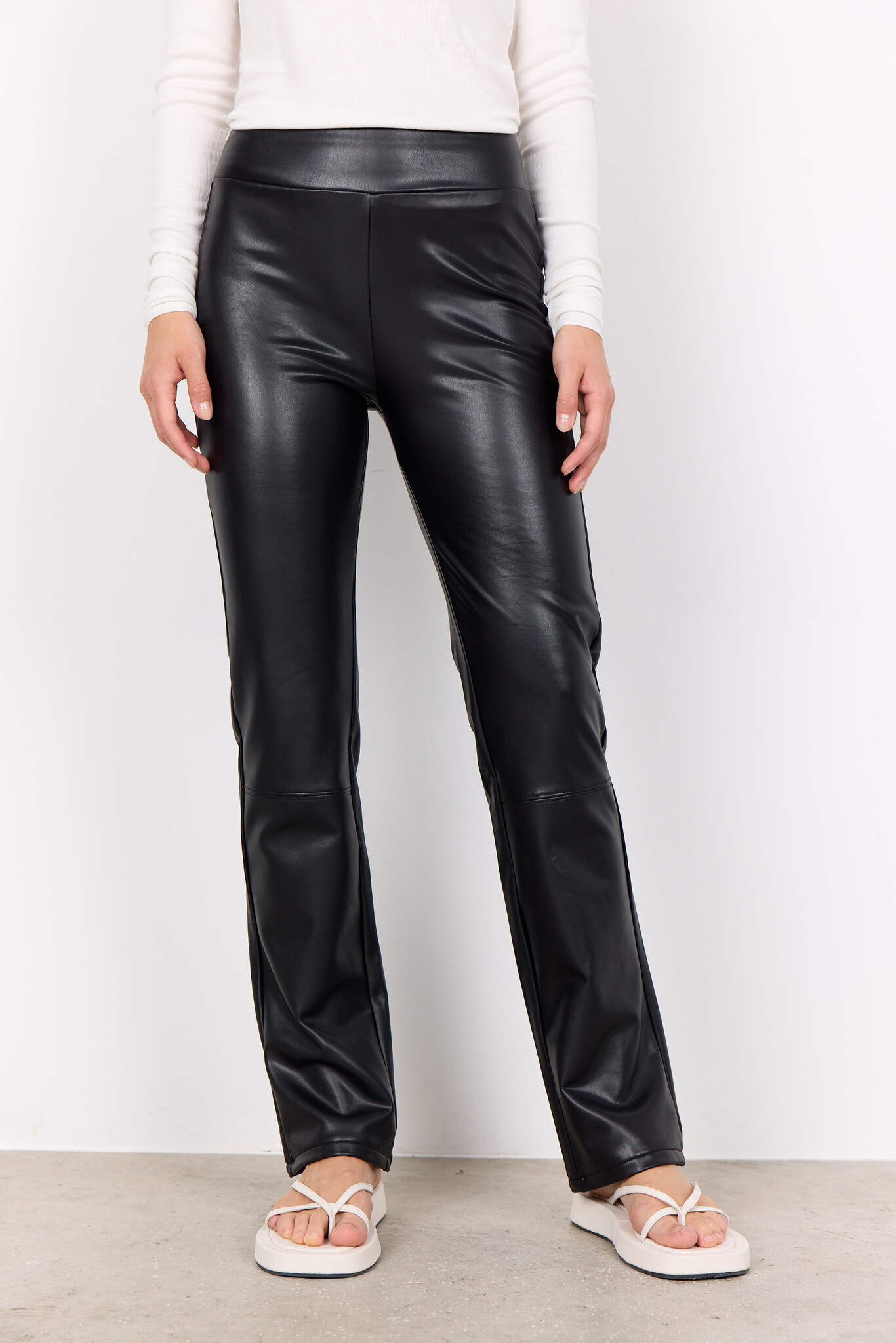 Soyaconcept Imitation Leather Pants Haida 1 - Black | - Cotton Blues