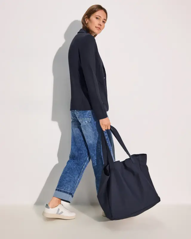 Cecil Basic Gestructureerde Blazer - Universal Blue