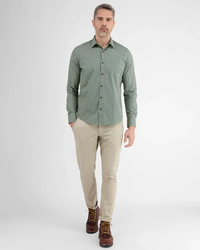 Lerros Ton-Sur-Ton Hemd - Gentle Reed