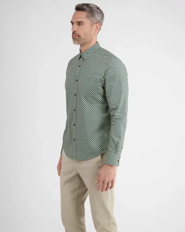 Lerros Ton-Sur-Ton Hemd - Gentle Reed