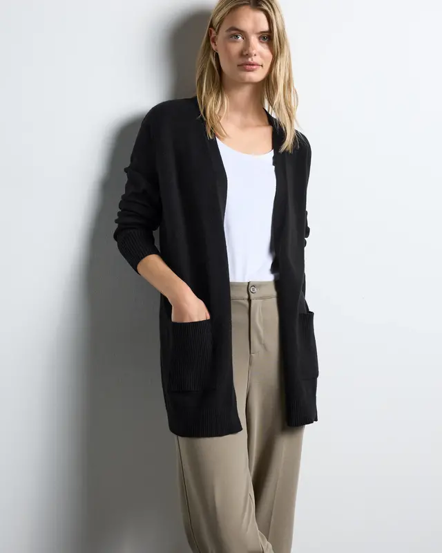 Street One Offener Cardigan - Black