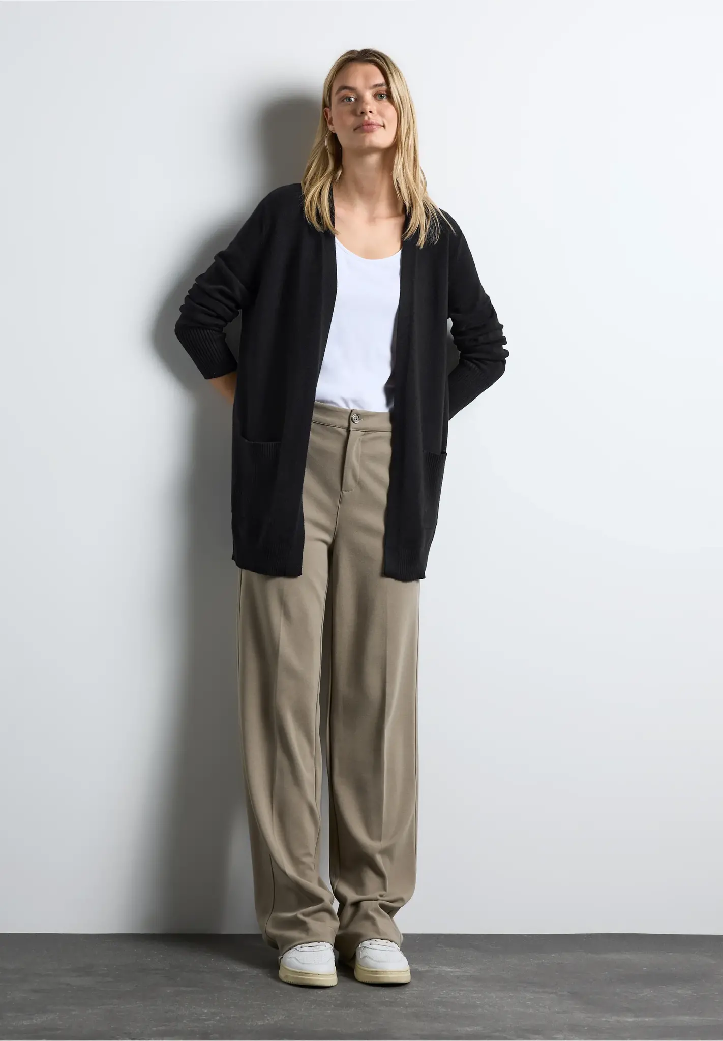 Street One Open Cardigan - Black | - Cotton Blues