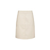 Imitation Leather Skirt Gunilla 4 - Cream