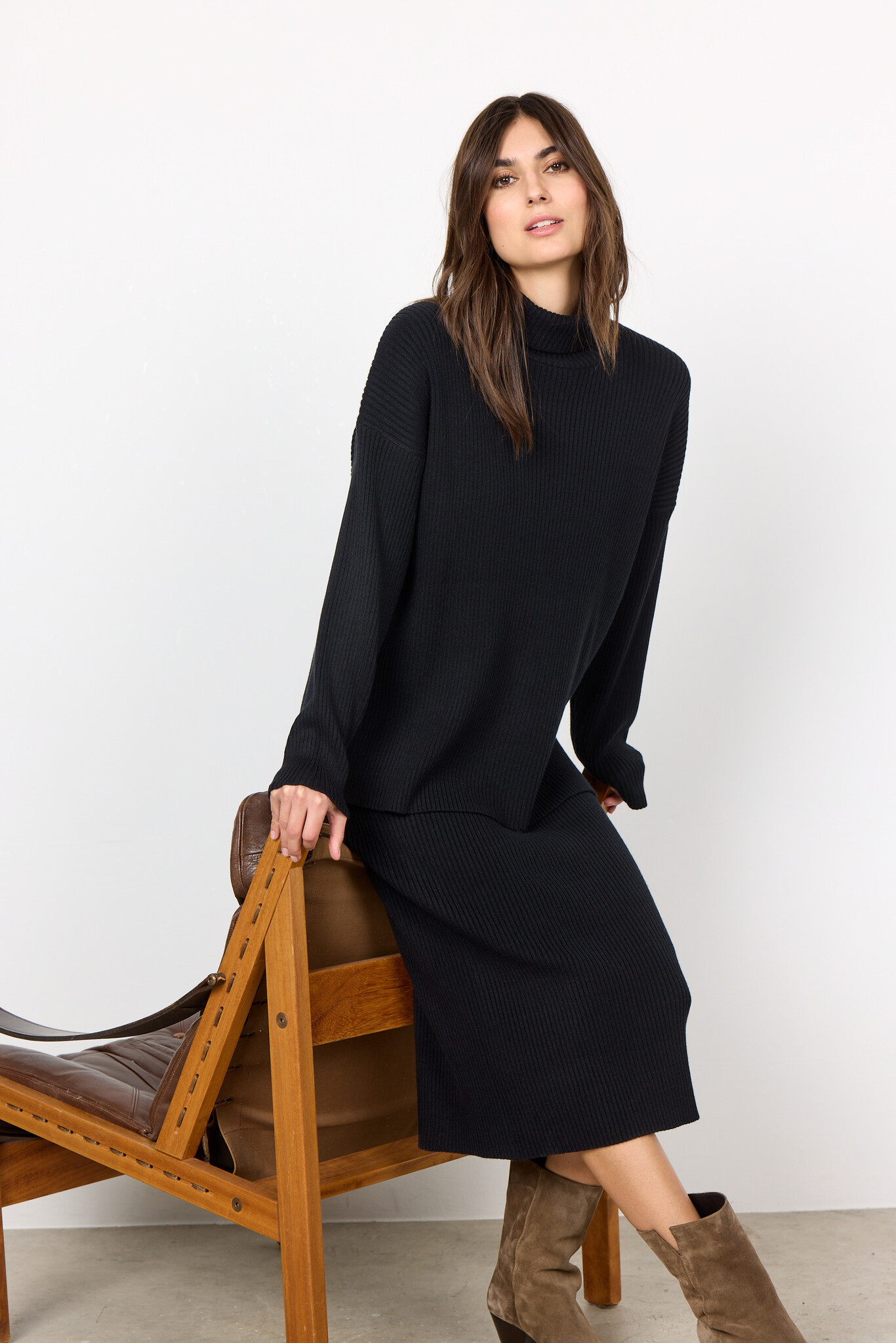 Soyaconcept Jumper Kanita Black Cotton Blues