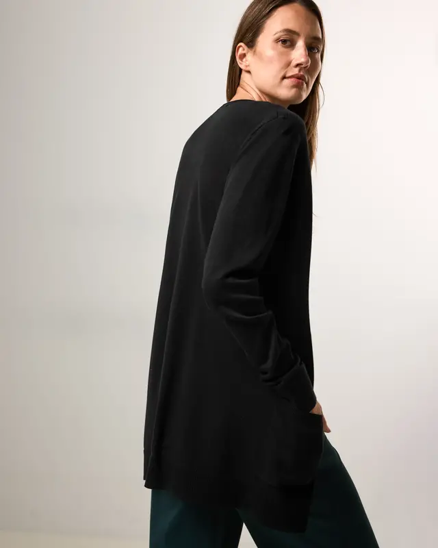 Cecil Open Vest - Black