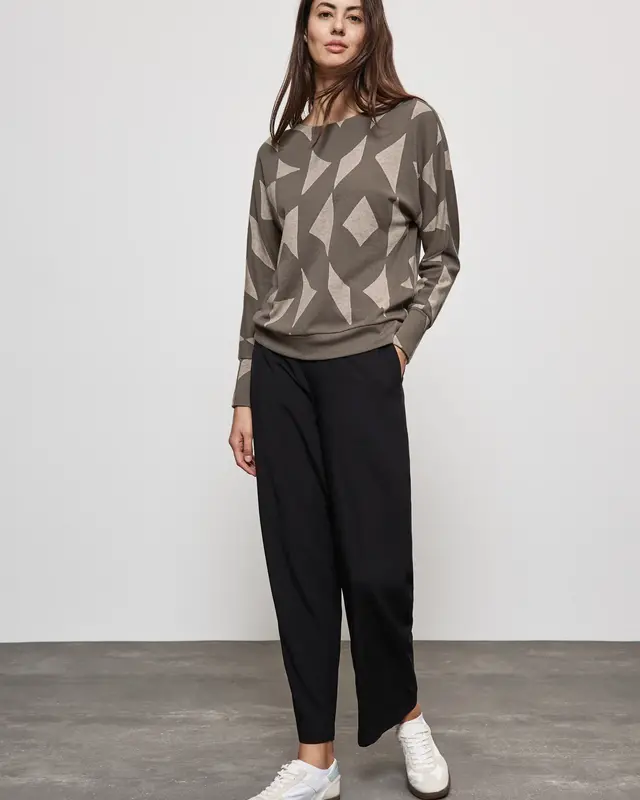 Street One Jacquard Shirt - Rich Mocca