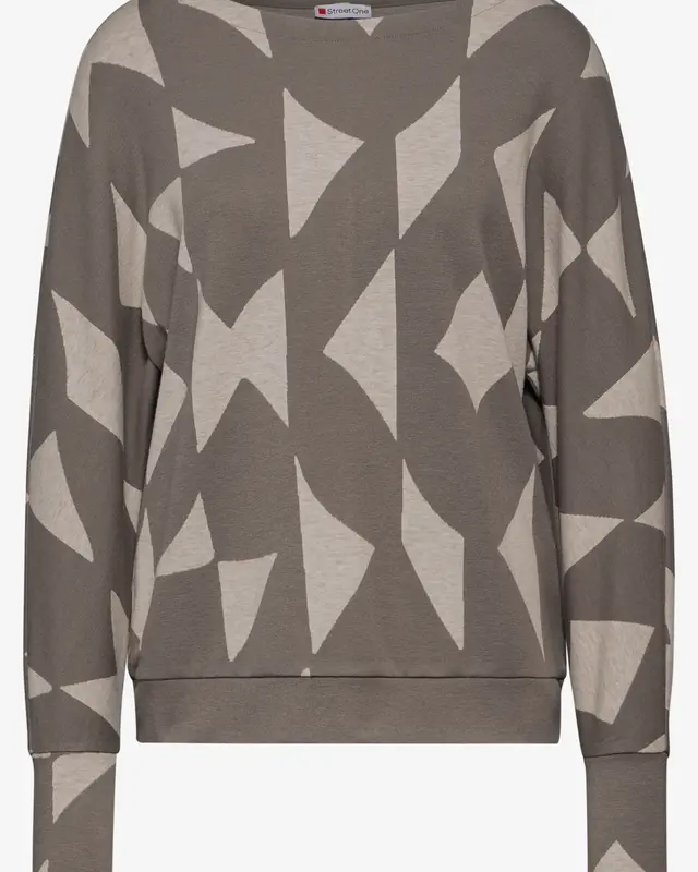 Street One Jacquard Shirt - Rich Mocca