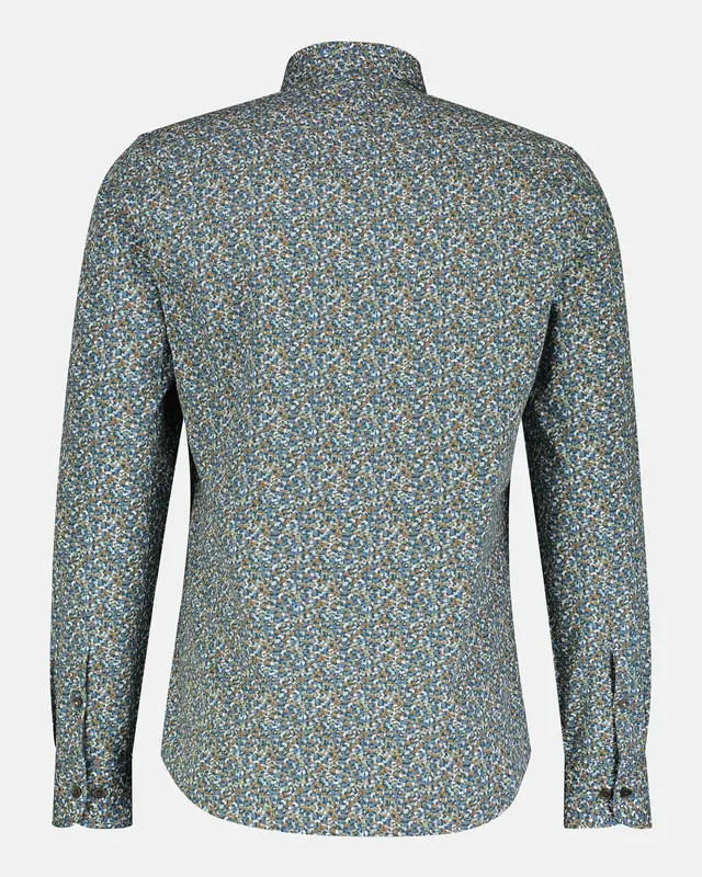 Lerros Print Hemd - Frosted Blue