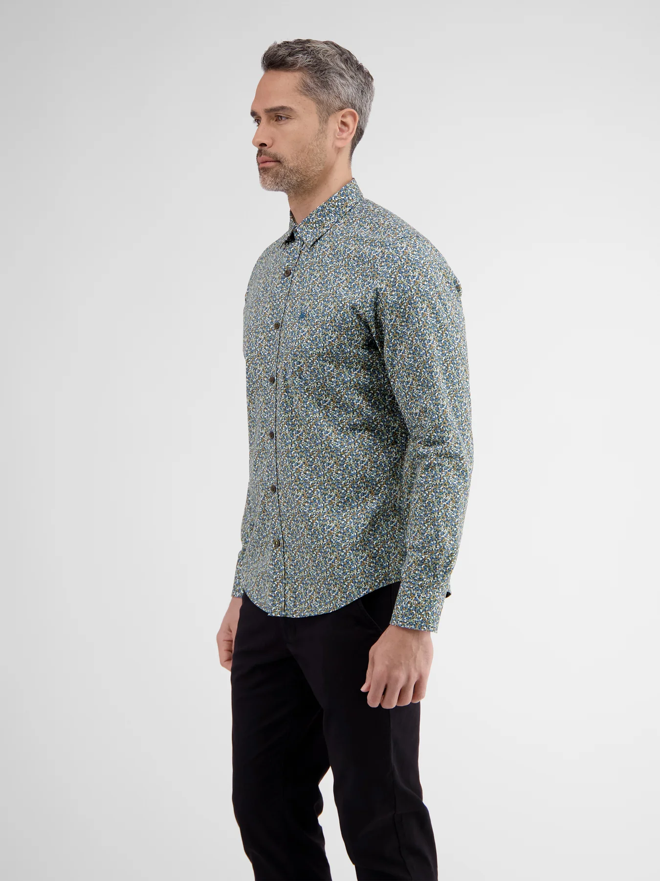 Lerros Print Shirt - Frosted Blue
