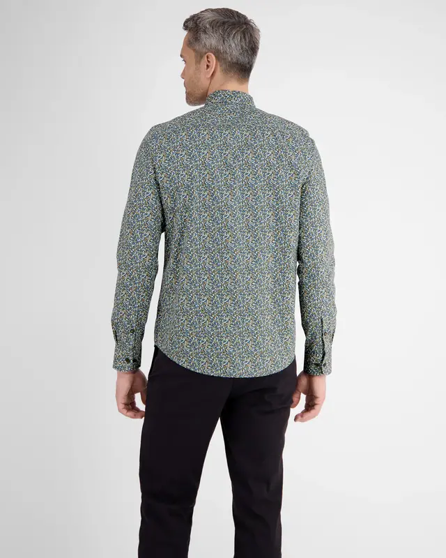 Lerros Print Hemd - Frosted Blue